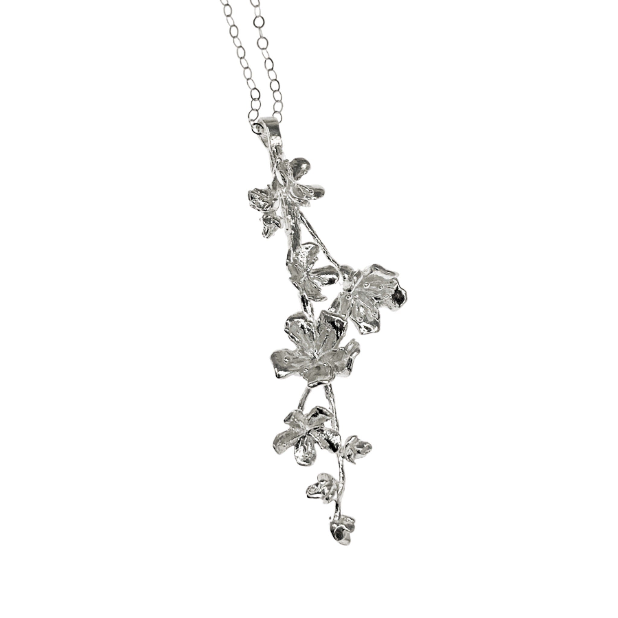 Cherry Blossom Pendant Only: 14k Gold, Sterling Silver, Vermeil, 3D Printed