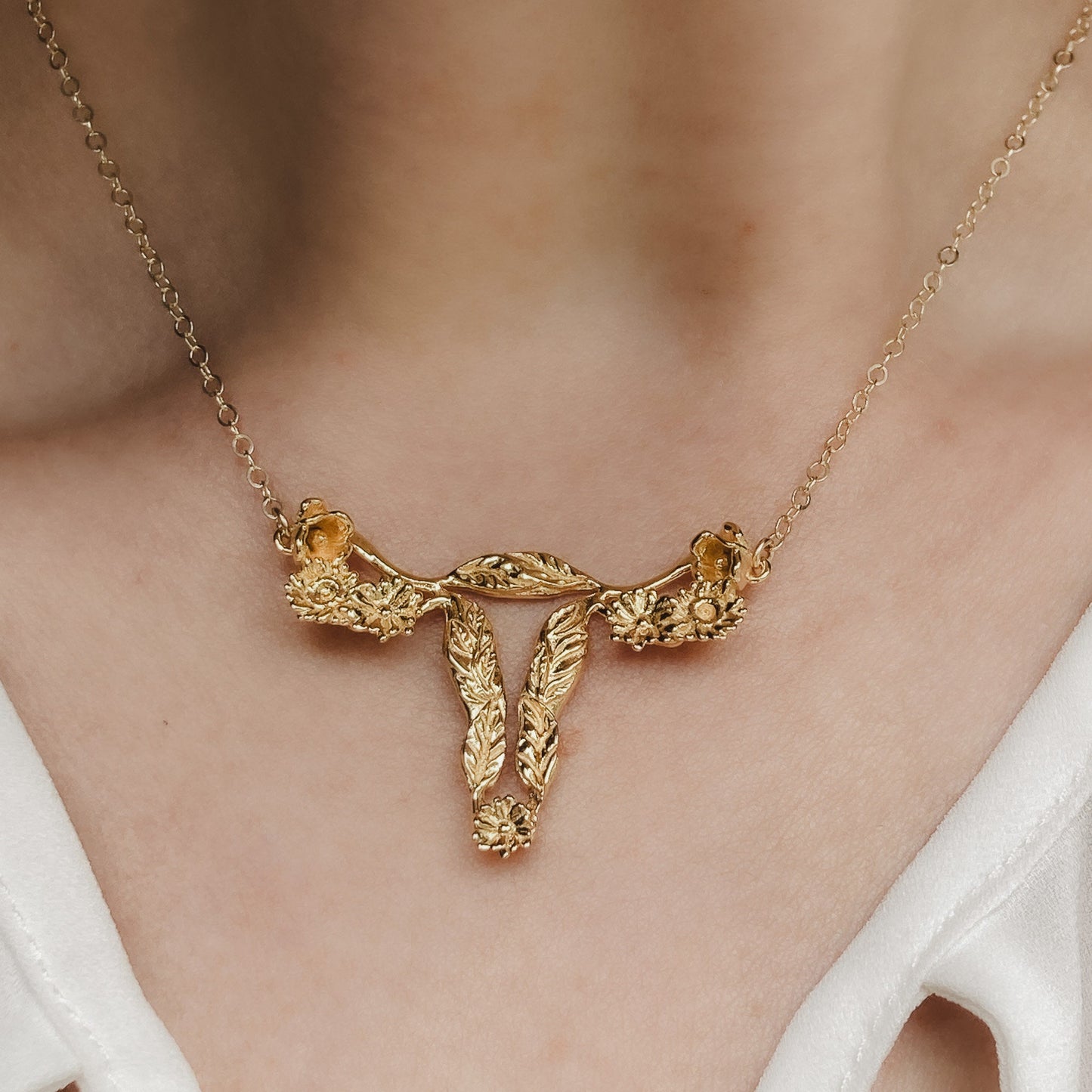 Floral Uterus Pendant