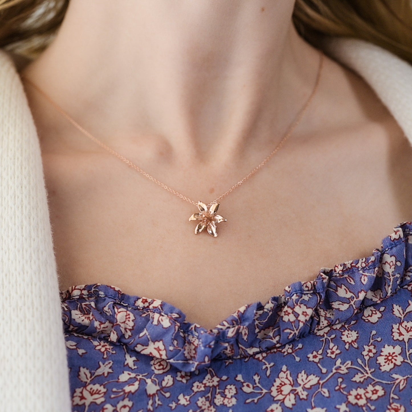 Lily Charm Necklace
