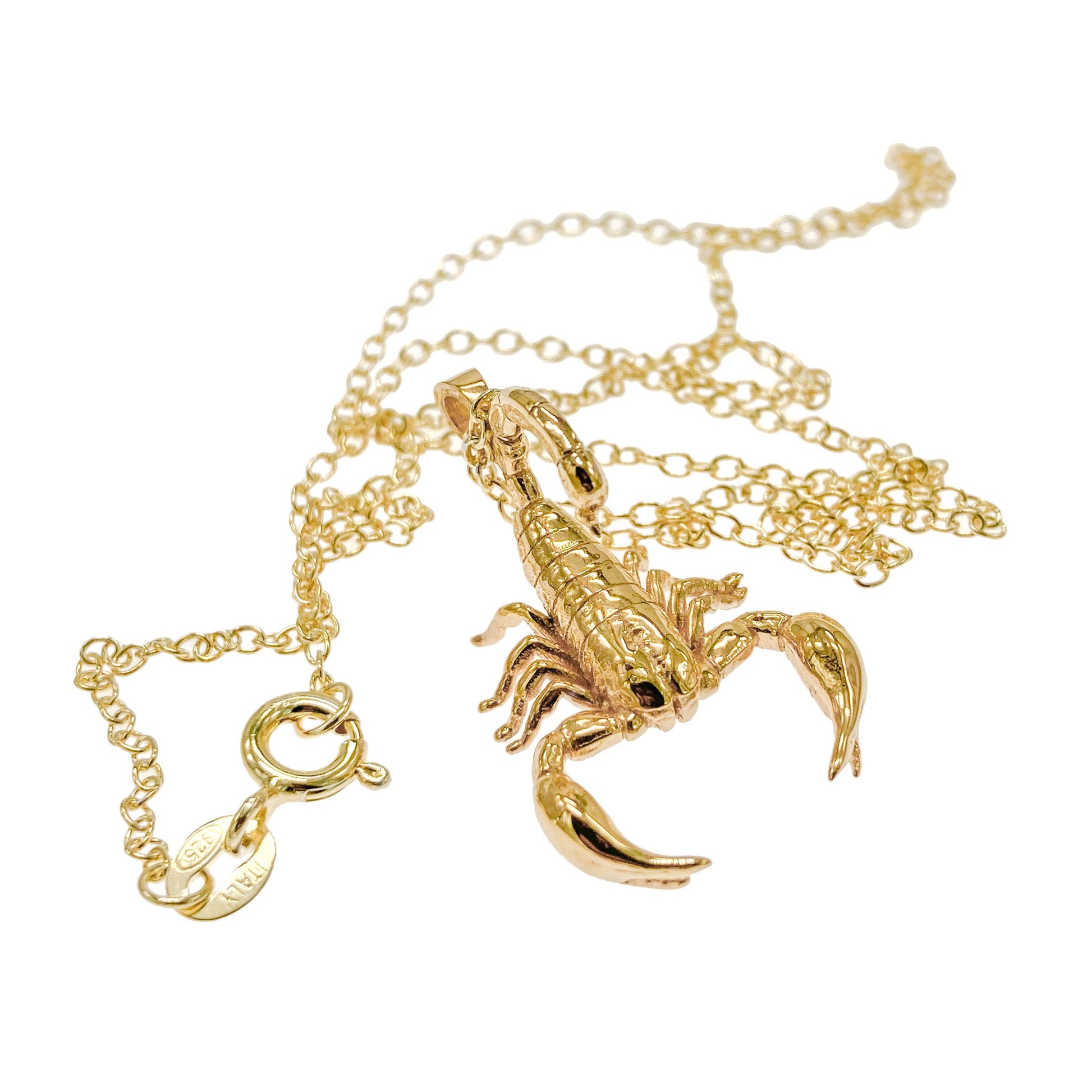Scorpion Pendant Only: 14k Gold Plate, Sterling Silver, Vermeil