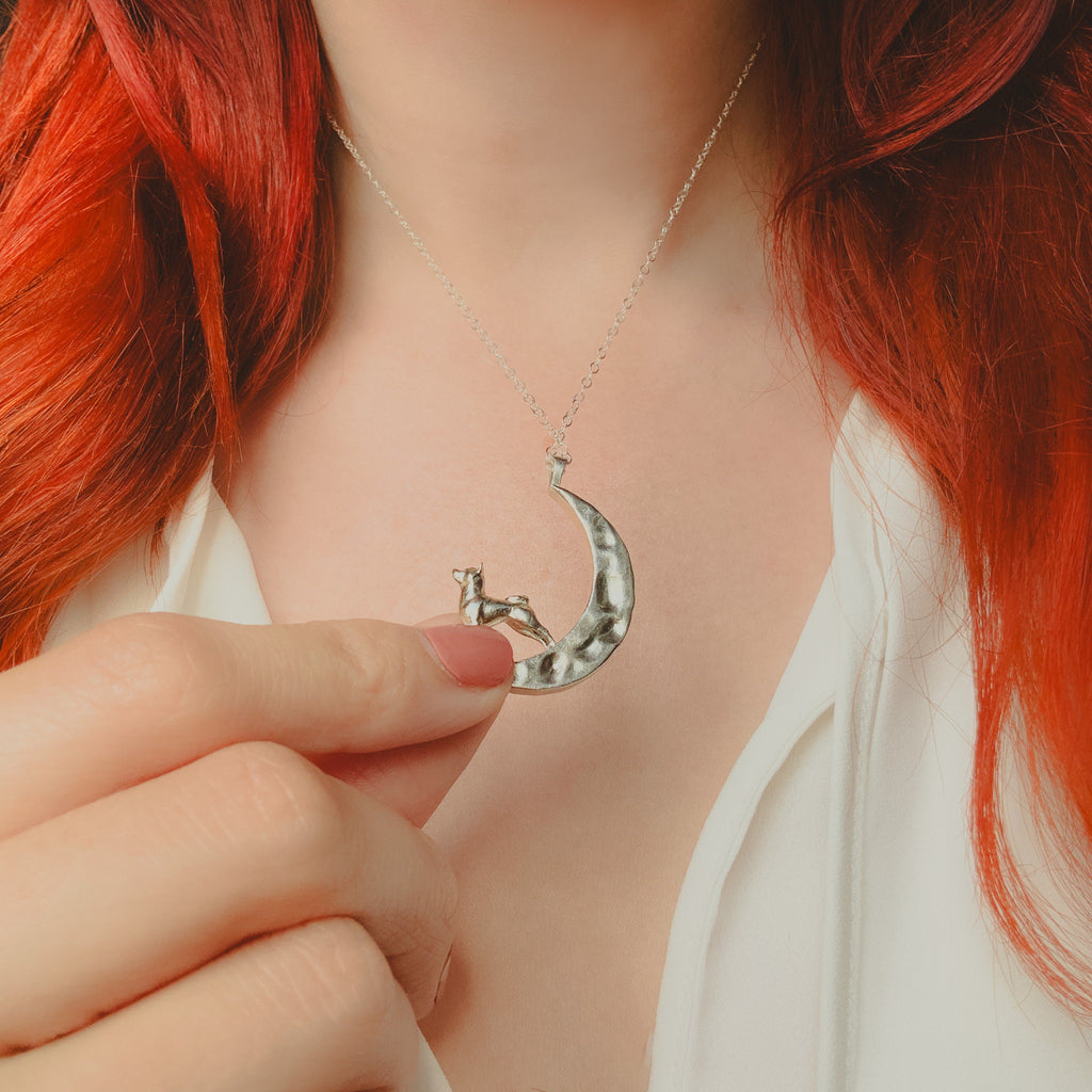 Shiba to the Moon Pendant Necklace