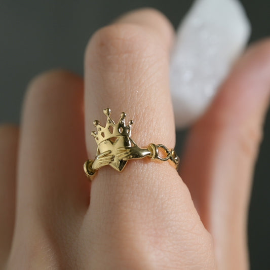 Irish Heart Celtic Claddagh Ring