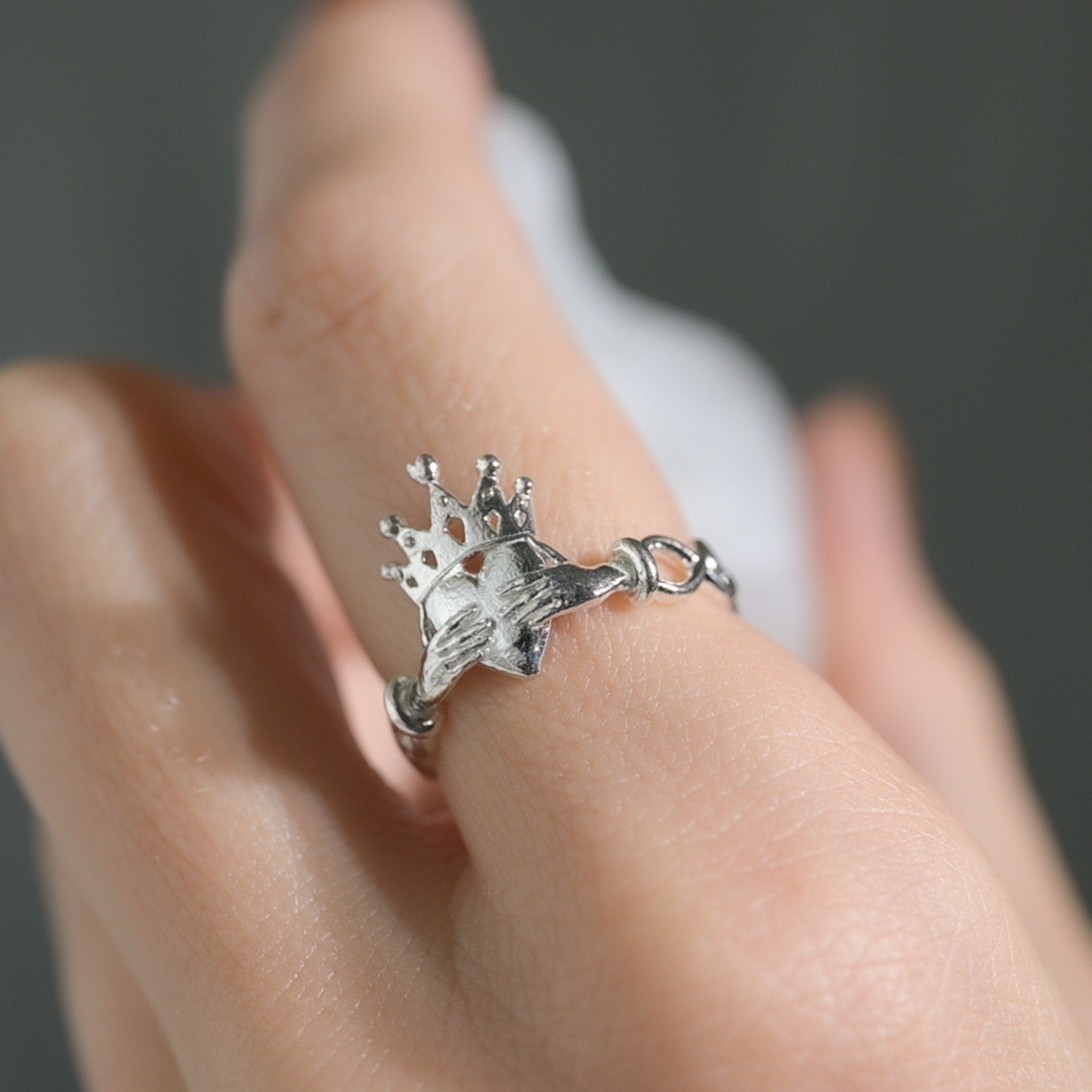 Irish Heart Celtic Claddagh Ring