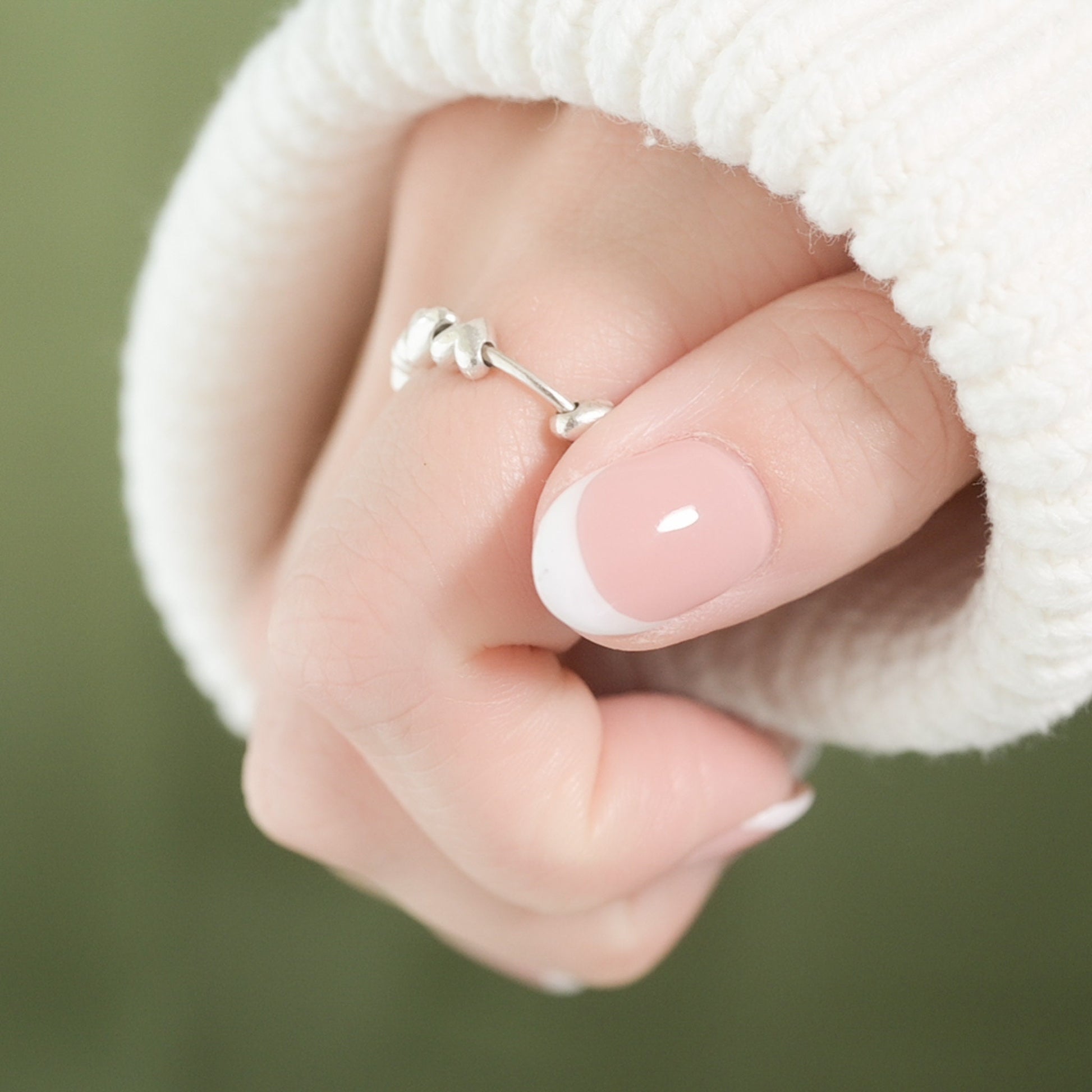 Heart Bead Fidget Ring