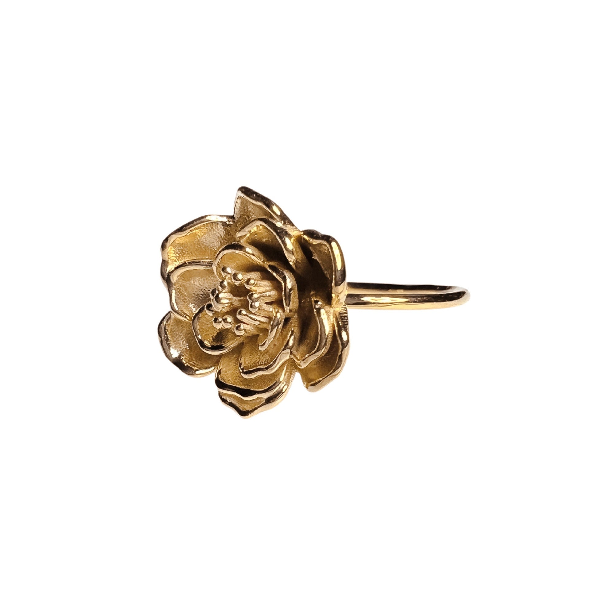 Cactus Bloom Ring in 14K Gold Plate, size