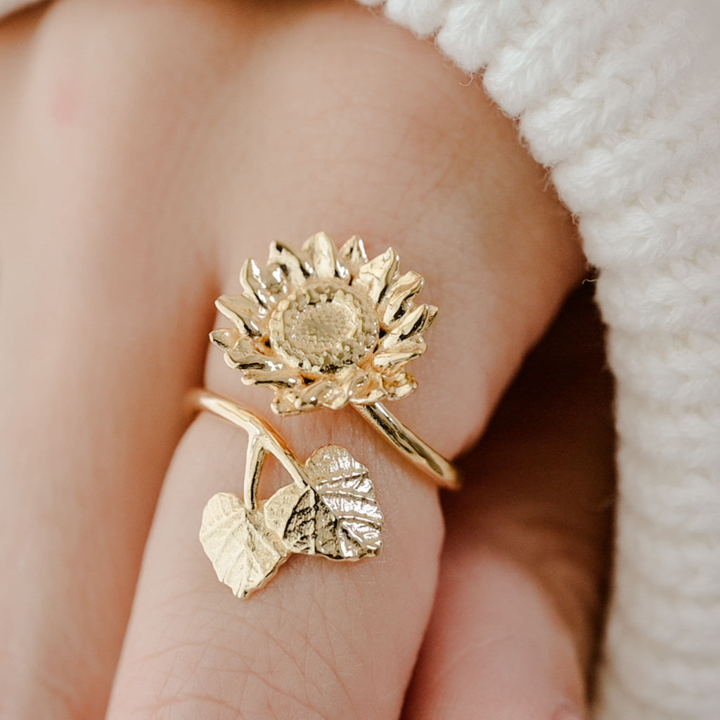 Sunflower Adjustable Ring