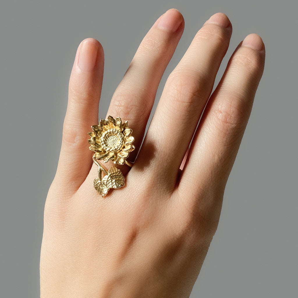 Sunflower Adjustable Ring