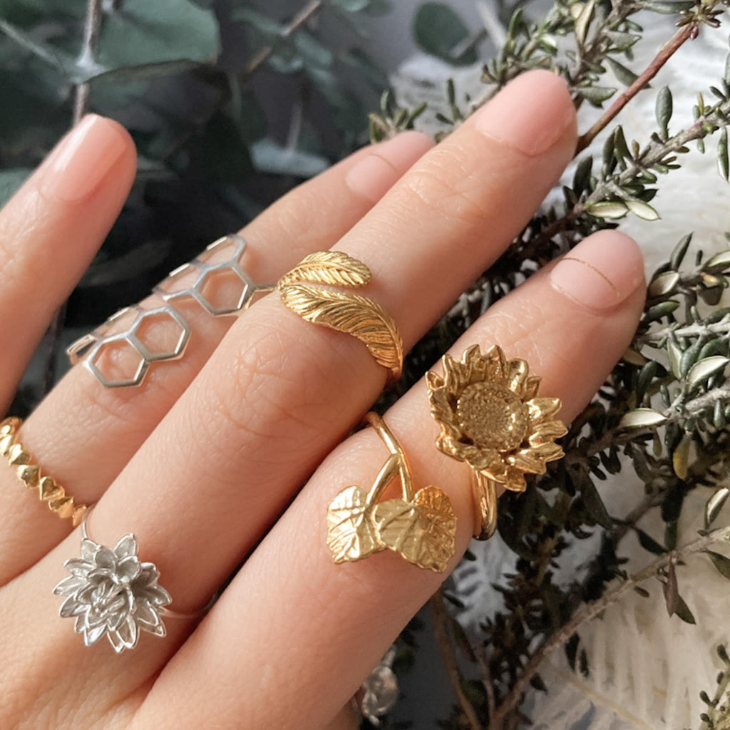 Sunflower Adjustable Ring