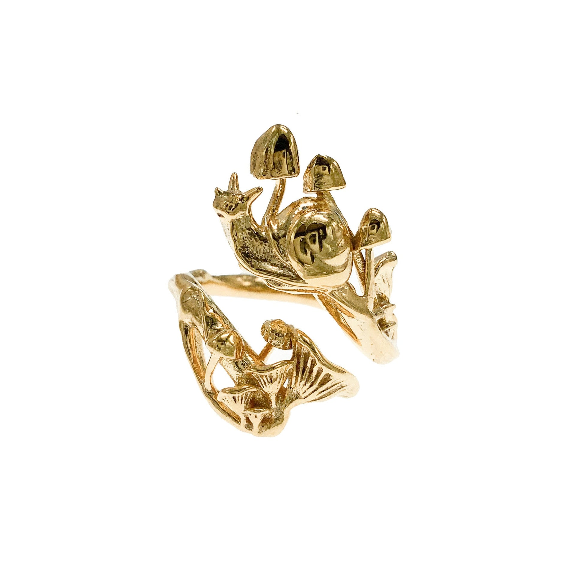 Enchanted Forest Mushroom Ring in Sterling Silver or 14K Gold Plate