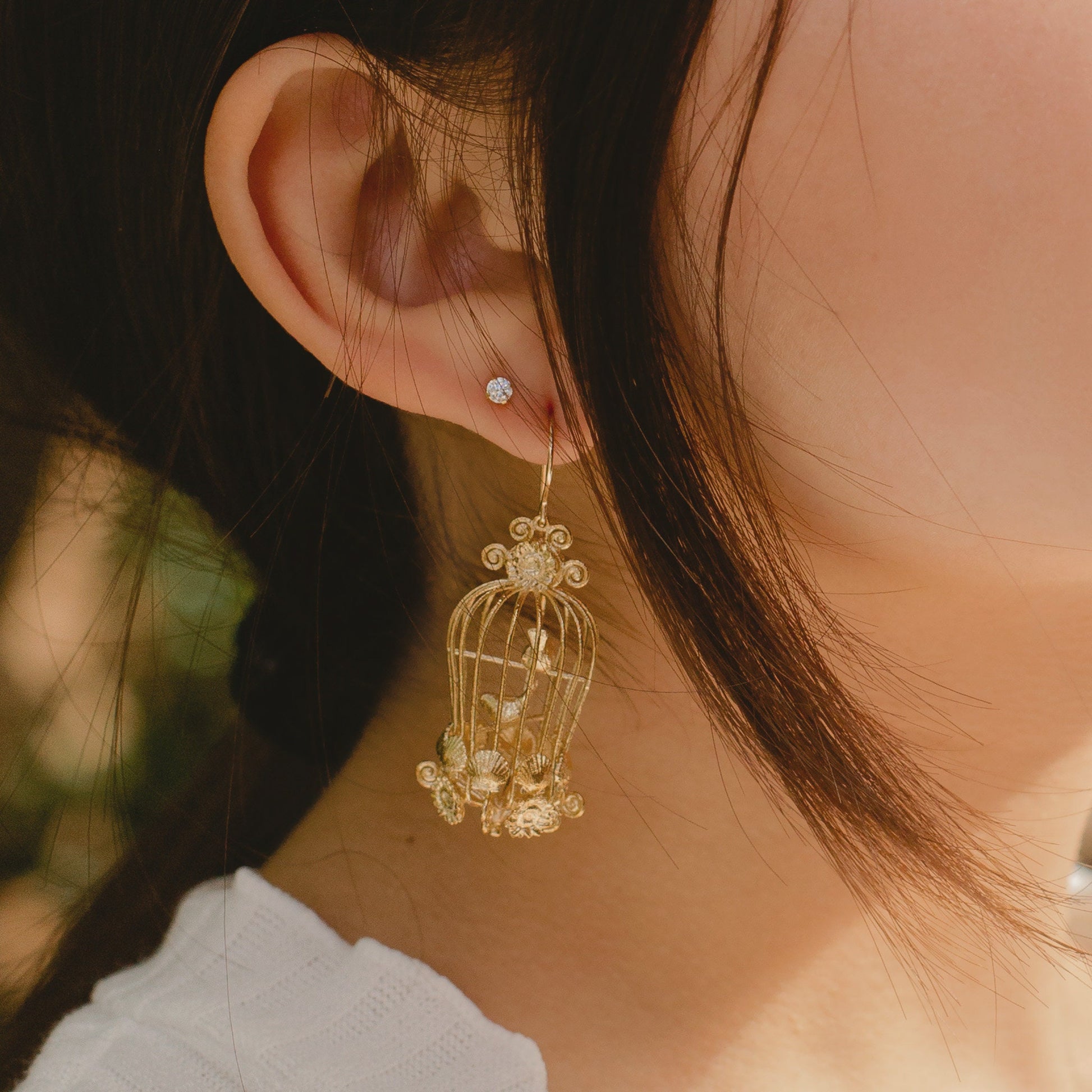 Vintage Birdcage Earrings