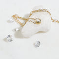 Rose Cut Moissanite Solitaire Necklace