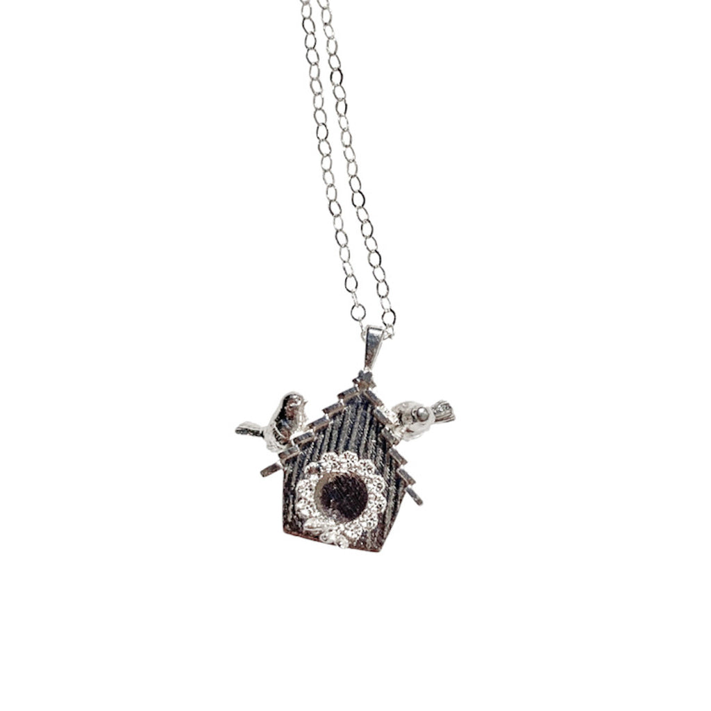 Birdhouse Pendant Only in Sterling Silver, Vermeil, of 14K Gold Plate