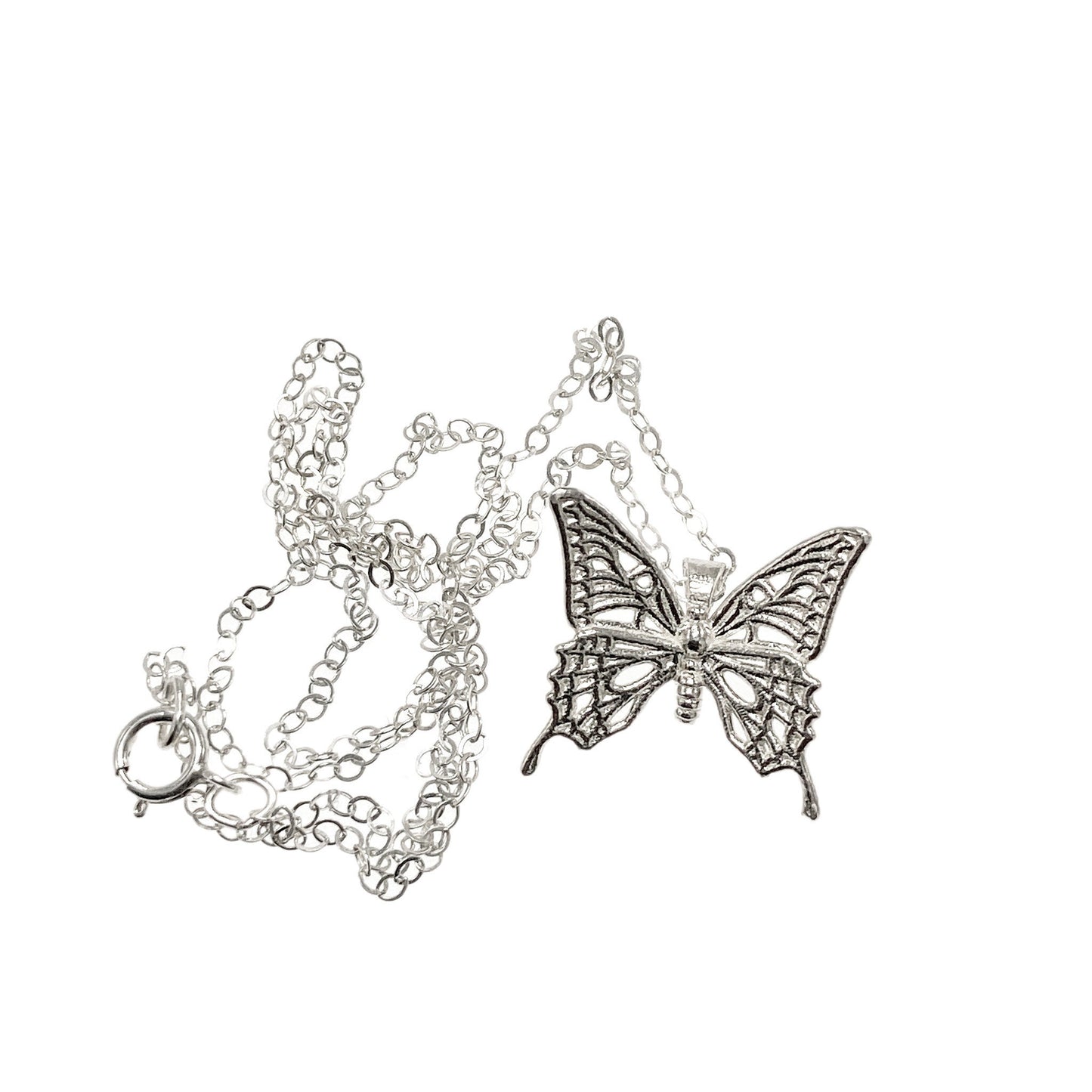 Swallowtail Butterfly Pendant Only: 14k Gold or Sterling Silver