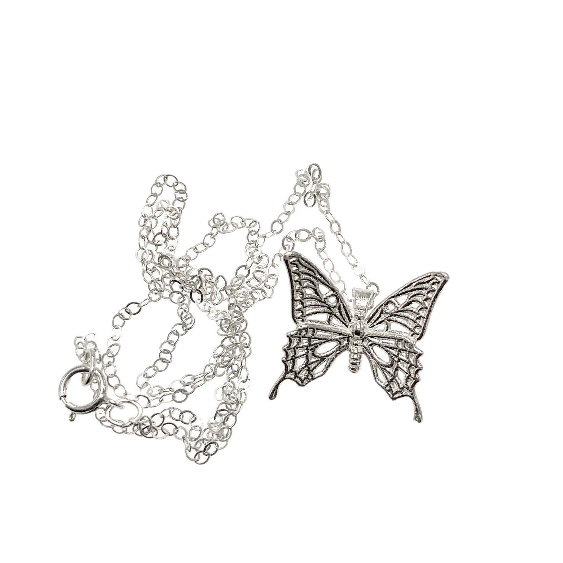 Swallowtail Butterfly Pendant Only: 14k Gold or Sterling Silver