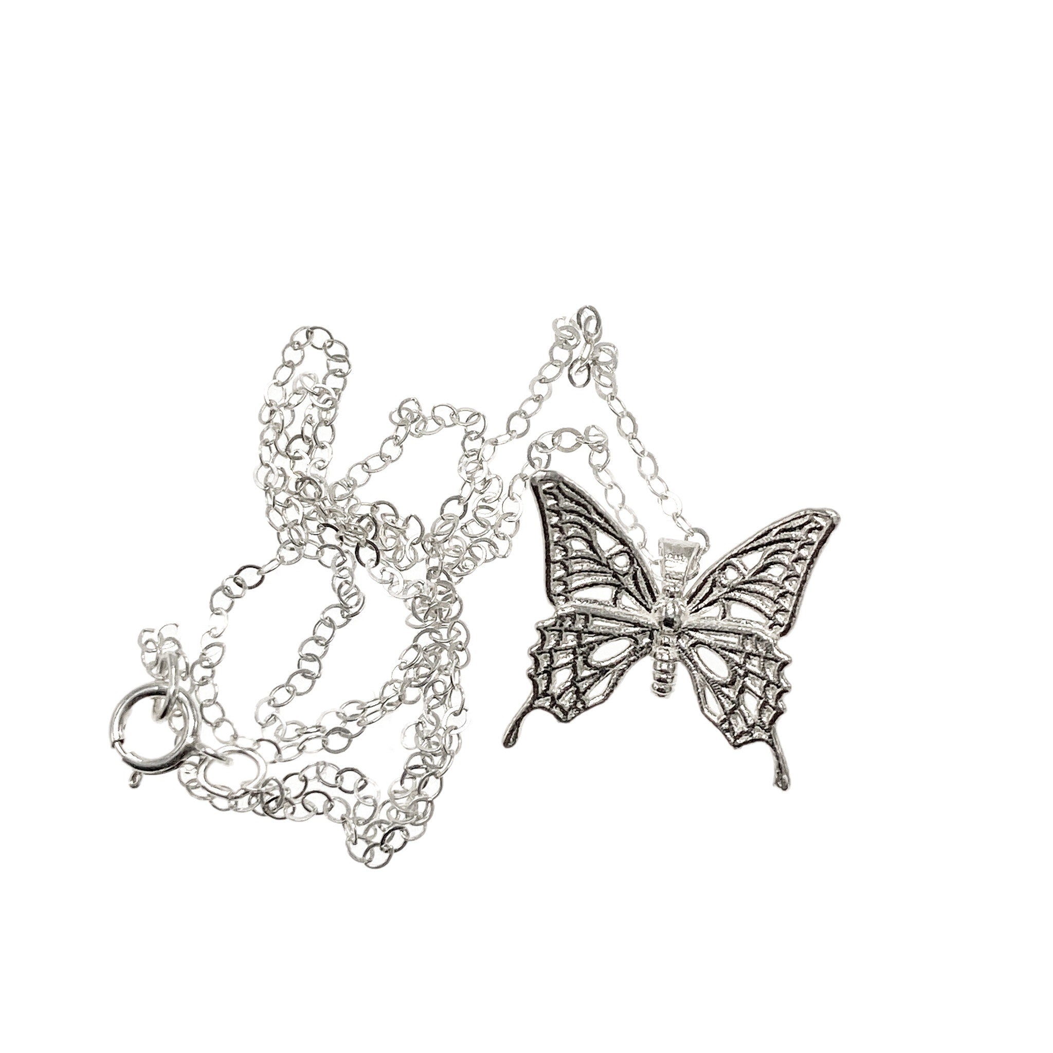 Swallowtail Butterfly Pendant Only: 14k Gold or Sterling Silver