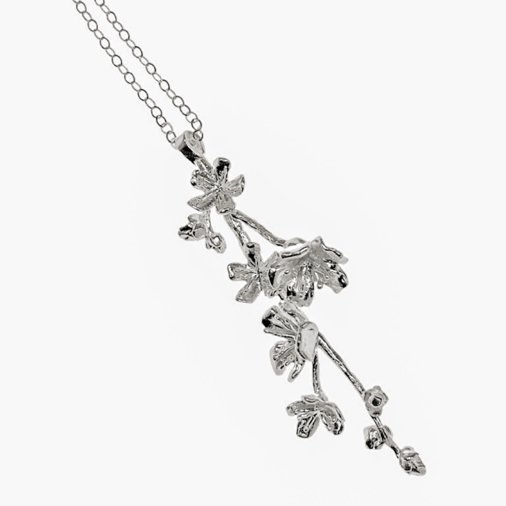 Cherry Blossom Pendant Only: 14k Gold, Sterling Silver, Vermeil, 3D Printed