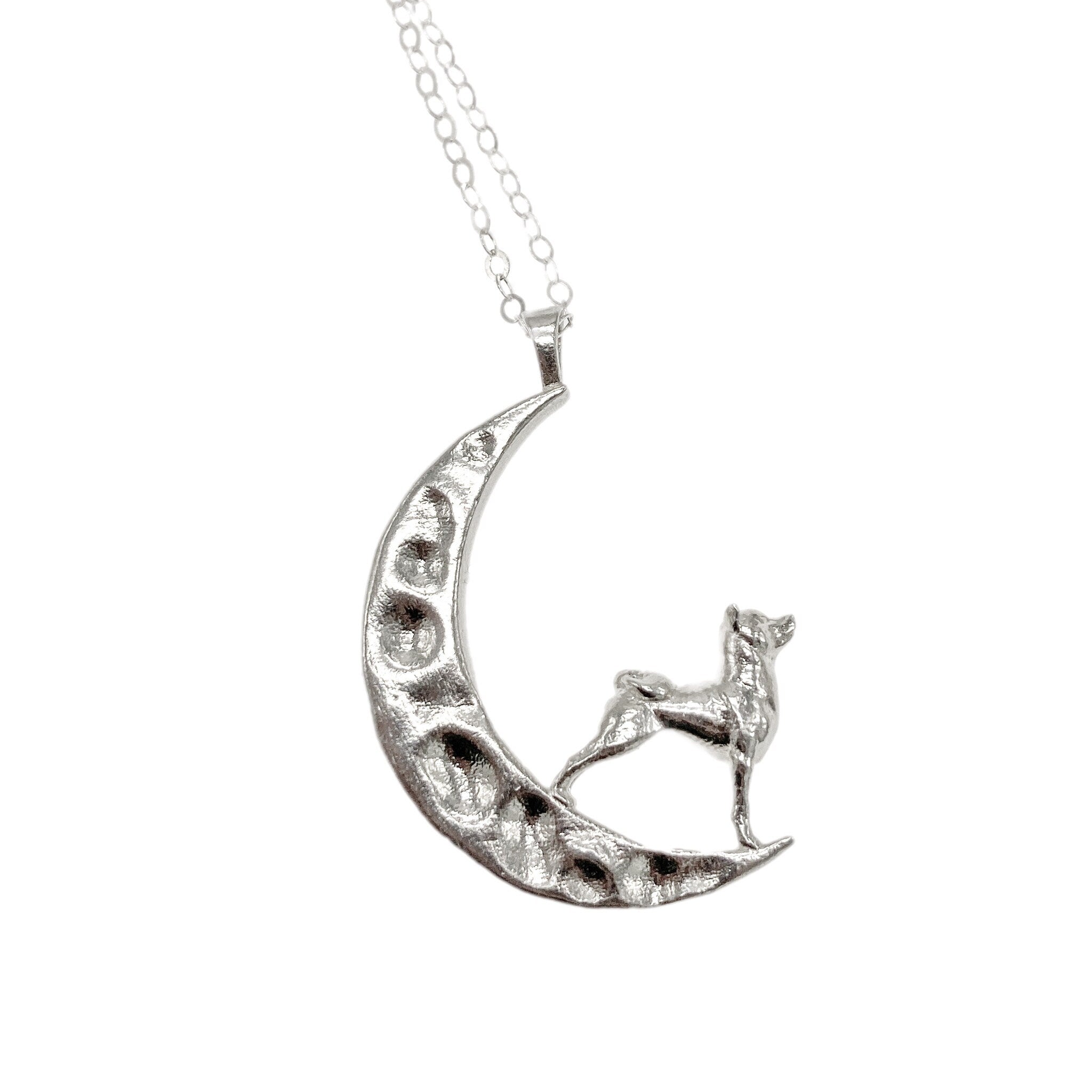 Shiba to the Moon Pendant Necklace