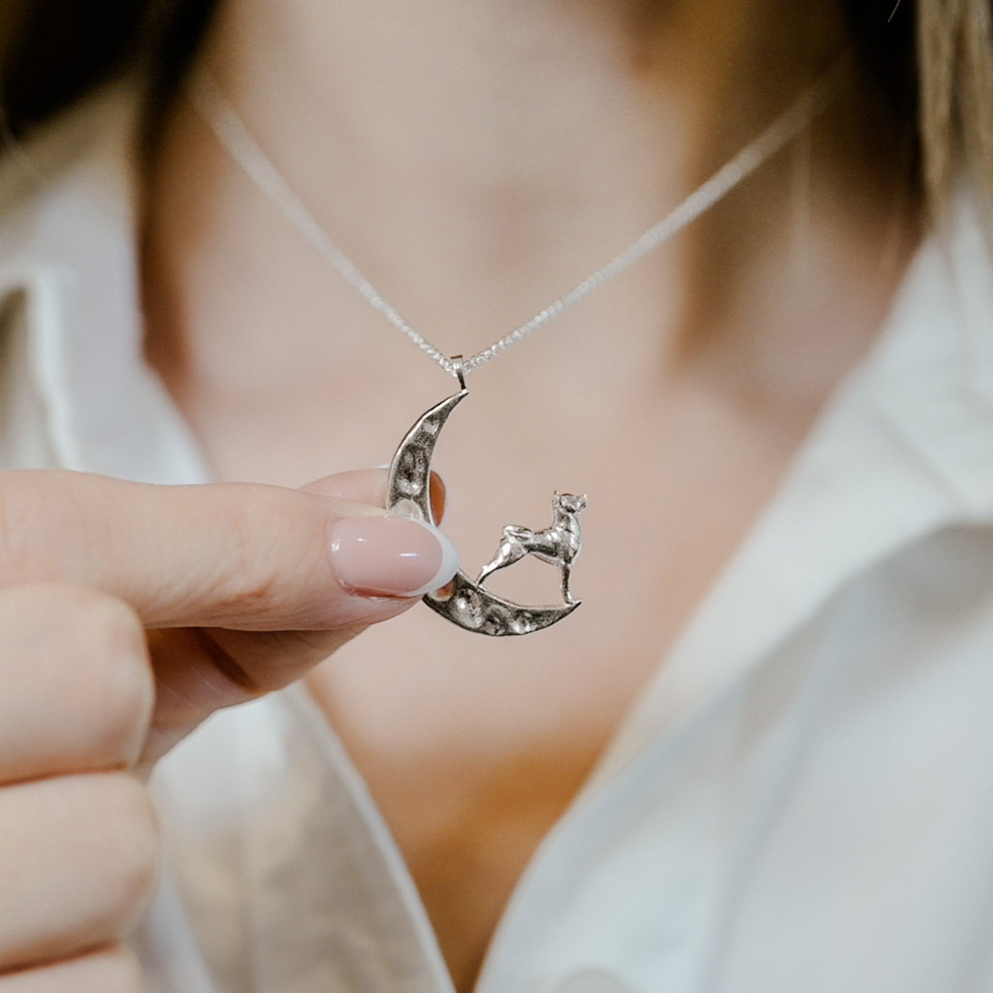 Shiba to the Moon Pendant Necklace