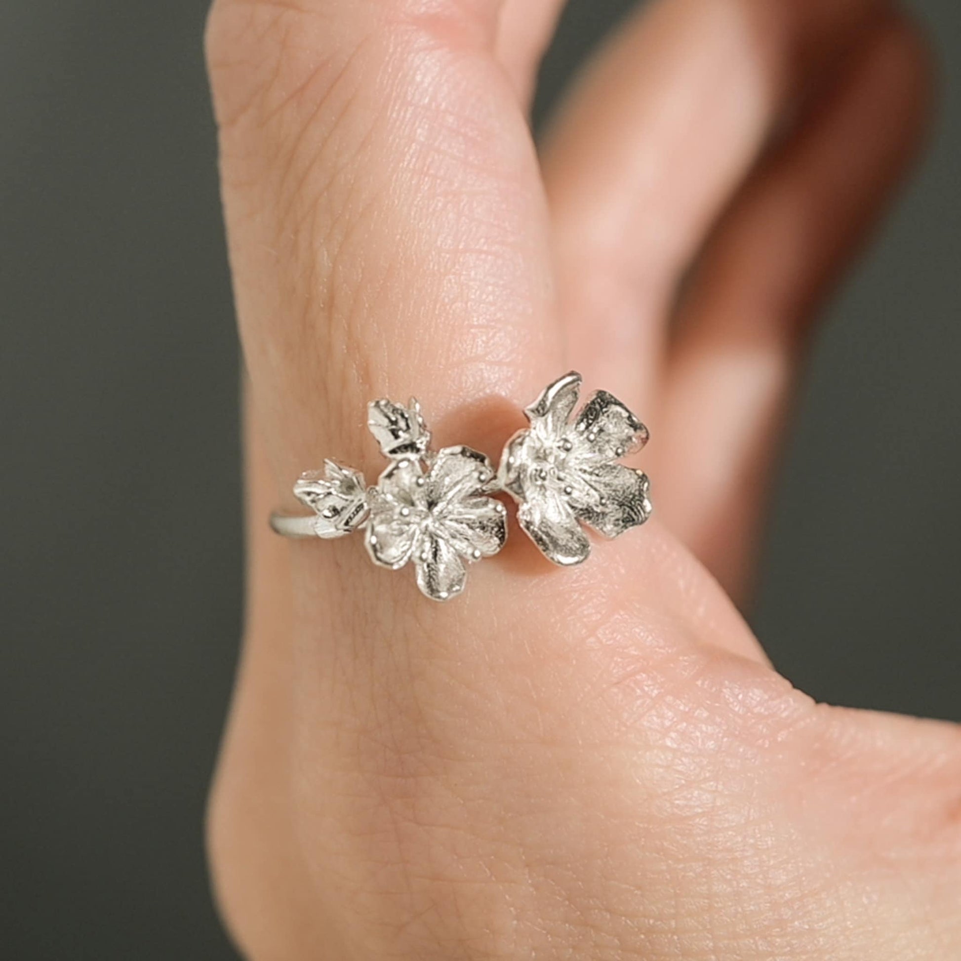 Cherry Blossom Flower Ring