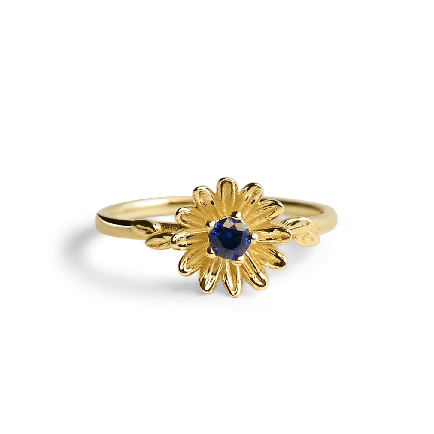 Aster Flower • September Birth Flower Ring • 14k Gold Plate