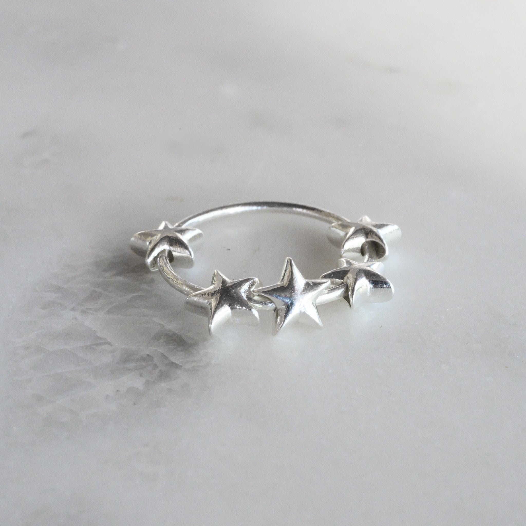 Sterling Silver Star Fidget Ring: Anxiety Meditation Toy