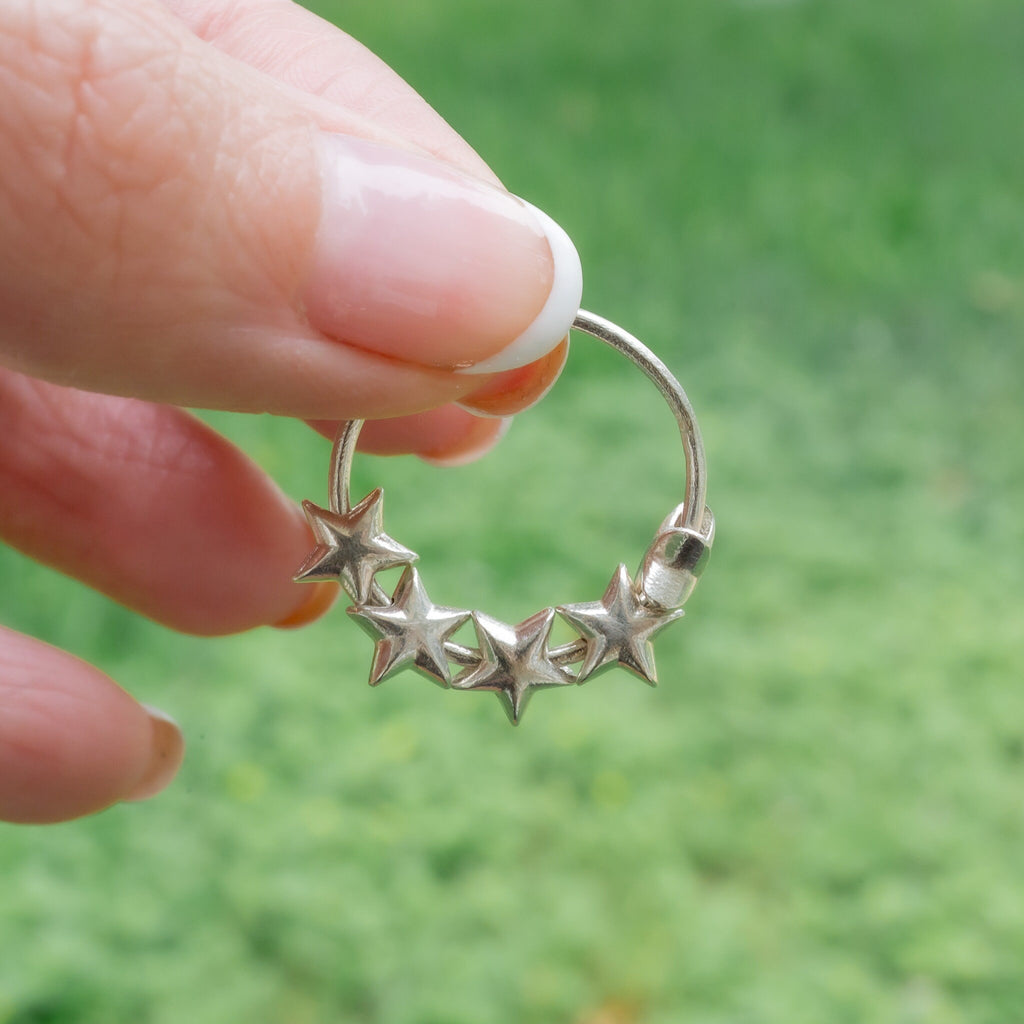 Sterling Silver Star Fidget Ring: Anxiety Meditation Toy