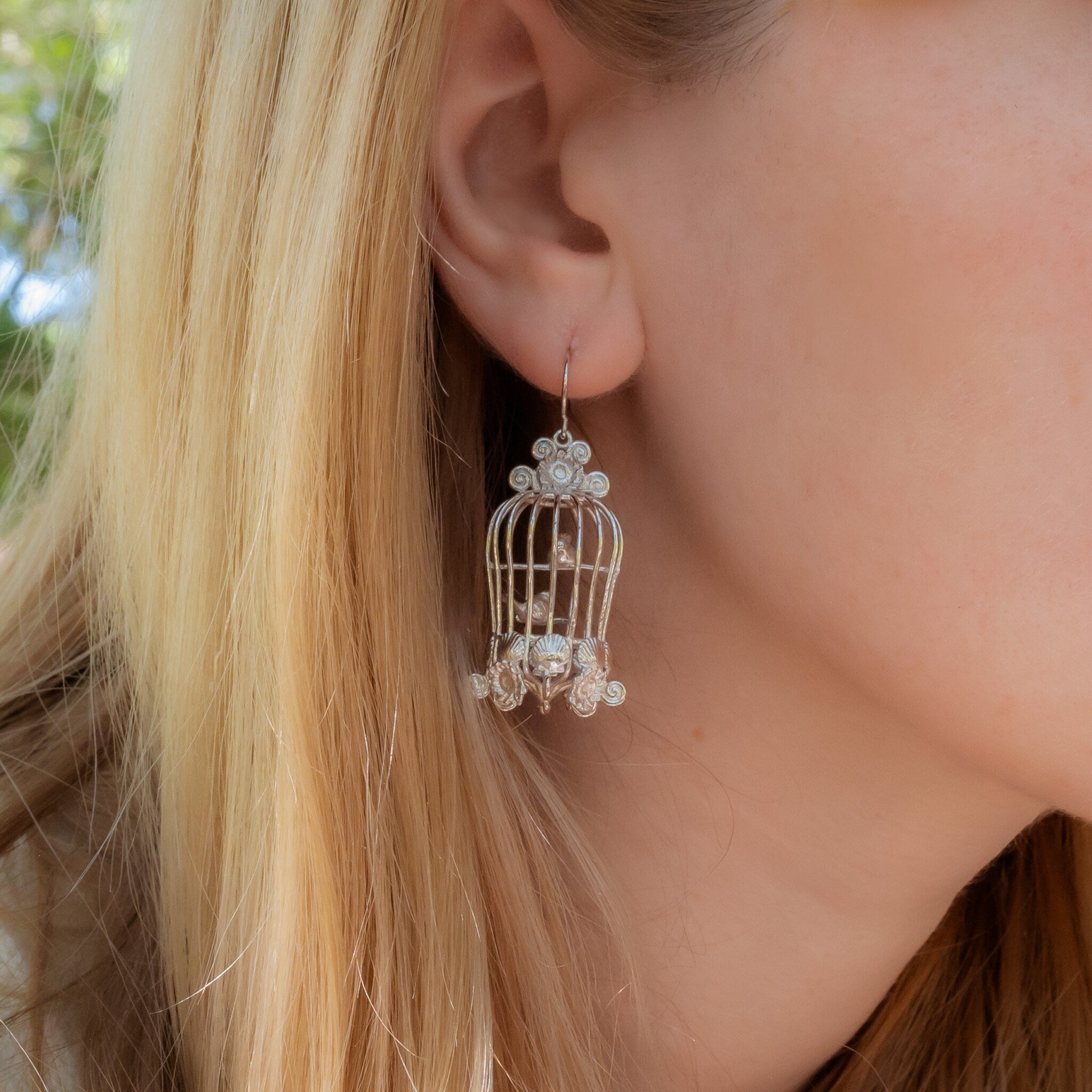 Vintage Birdcage Earrings