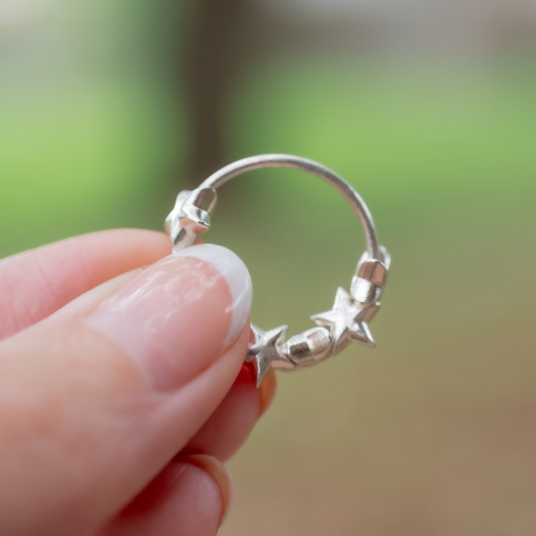Sterling Silver Star Fidget Ring: Anxiety Meditation Toy