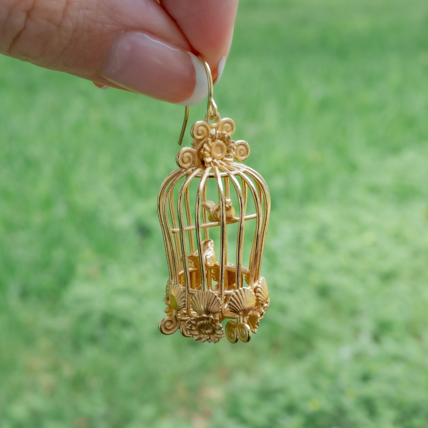 Vintage Birdcage Earrings