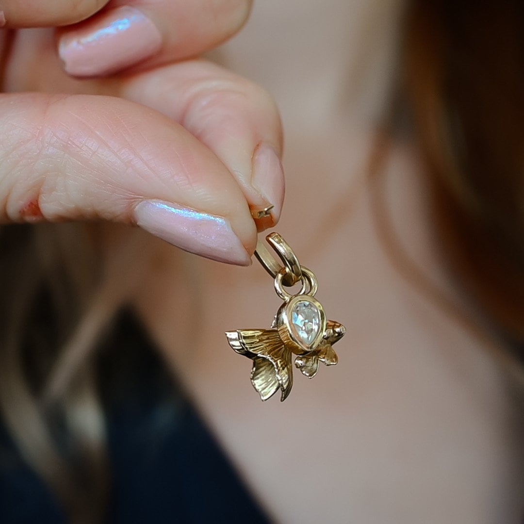 14K Solid Gold Teardrop Hinged Bail Clasp for Necklace - Secure and Elegant Jewelry Clasp