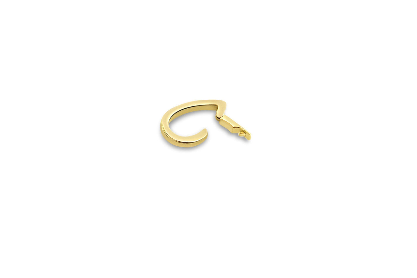14K Solid Gold Teardrop Hinged Bail Clasp for Necklace - Secure and Elegant Jewelry Clasp