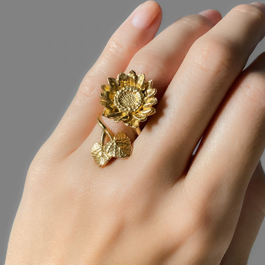 Sunflower Adjustable Ring