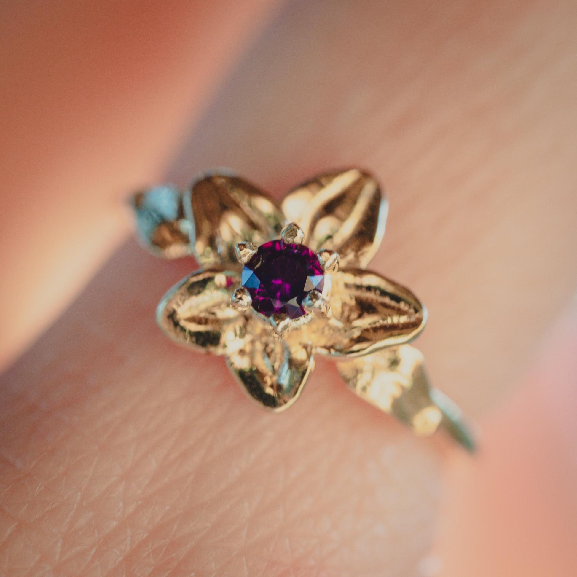 Violet Flower Ring