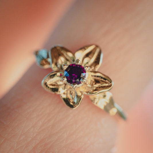 Violet Flower Ring