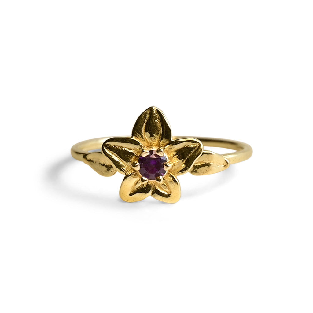 Violet Flower Ring