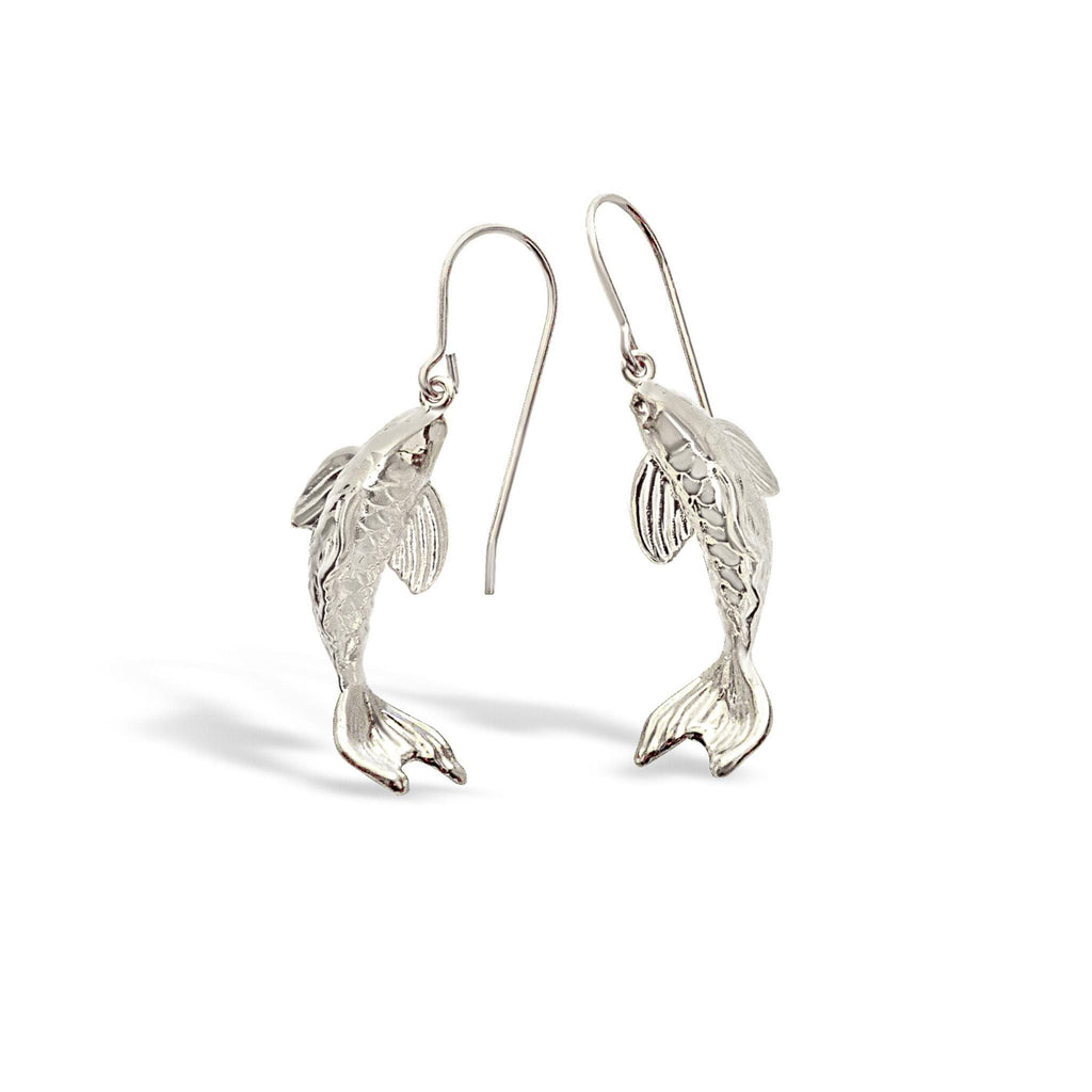 Koi Fish Earrings: Sterling Silver or Gold Plated