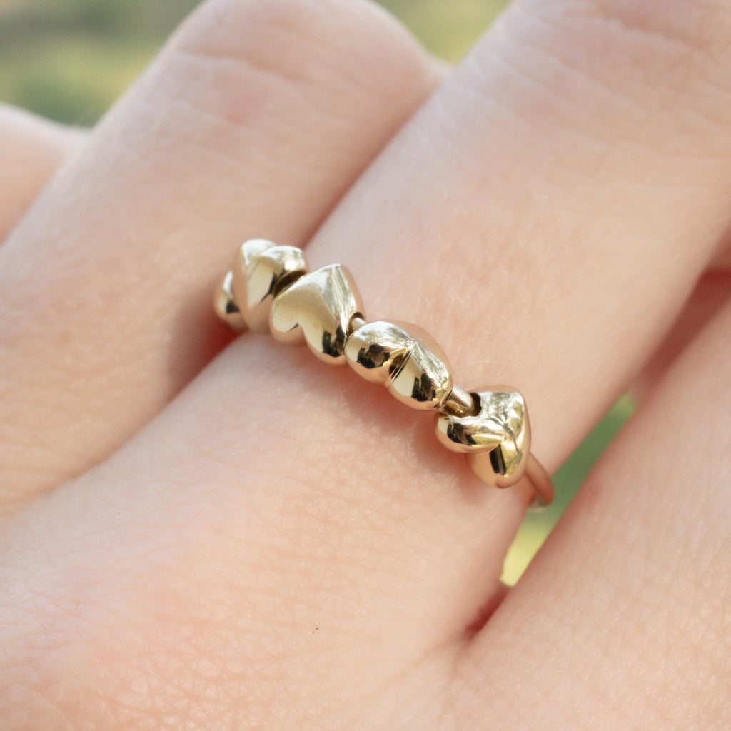 Heart Bead Fidget Ring