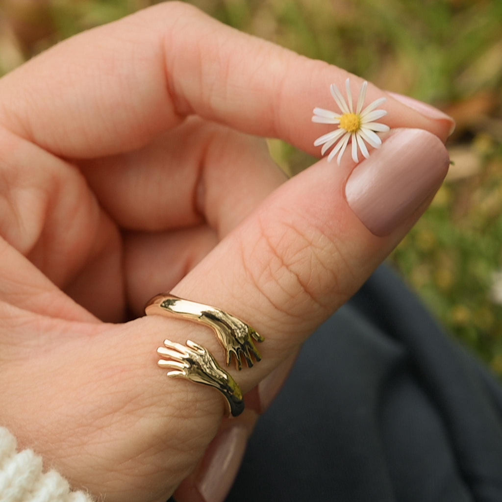 Hug Ring: Solid Silver Bypass Style, Vermeil or Gold Plate