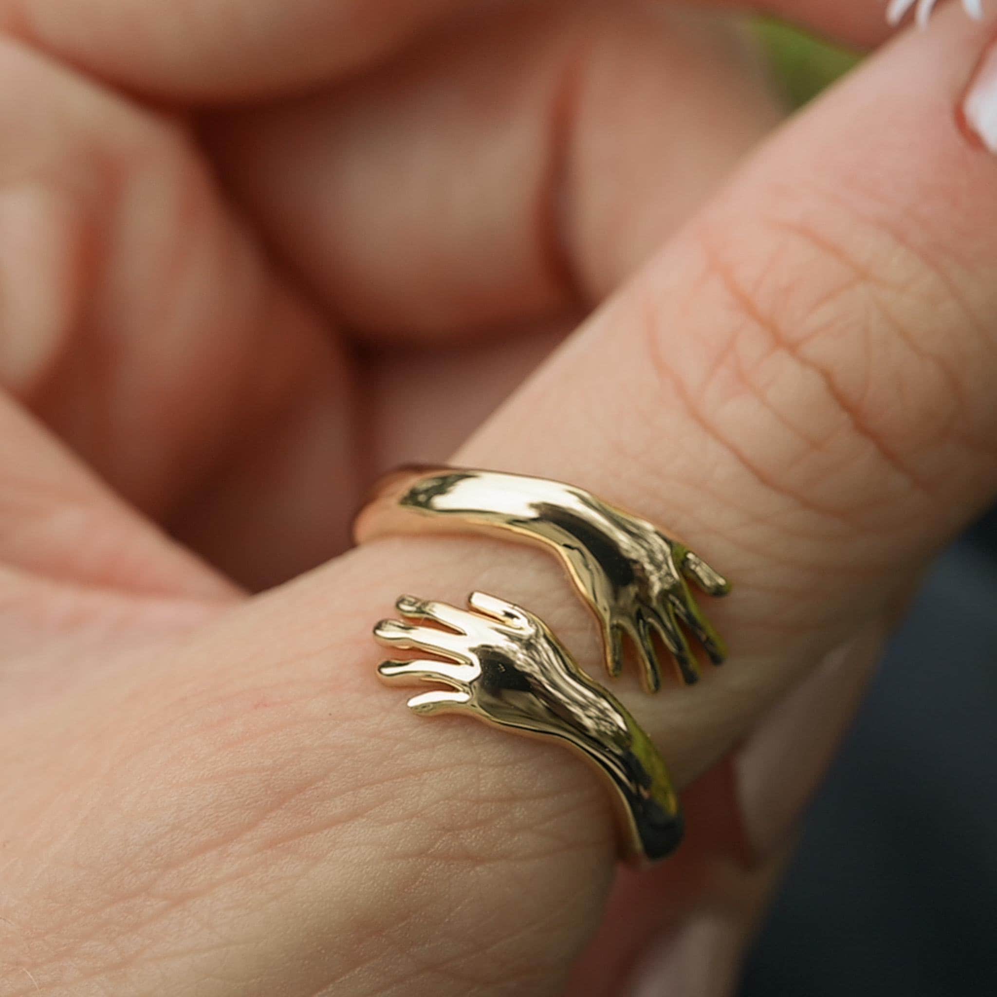 Hug Ring: Solid Silver Bypass Style, Vermeil or Gold Plate