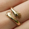 Hug Ring: Solid Silver Bypass Style, Vermeil or Gold Plate