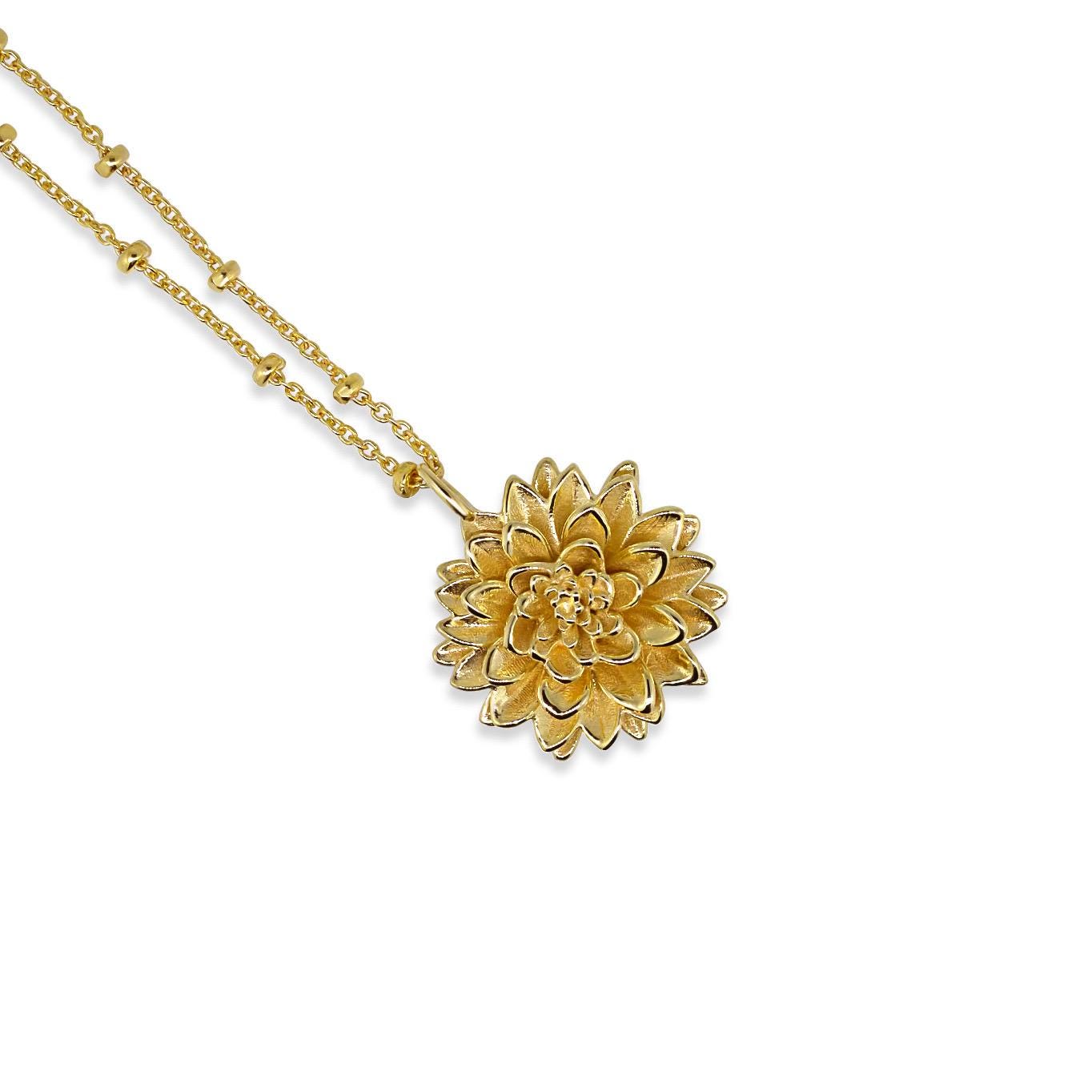 Dahlia Flower Necklace