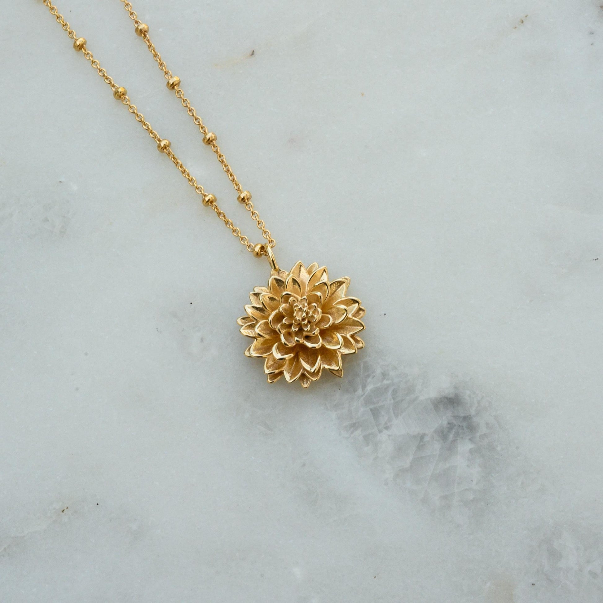 Dahlia Flower Necklace