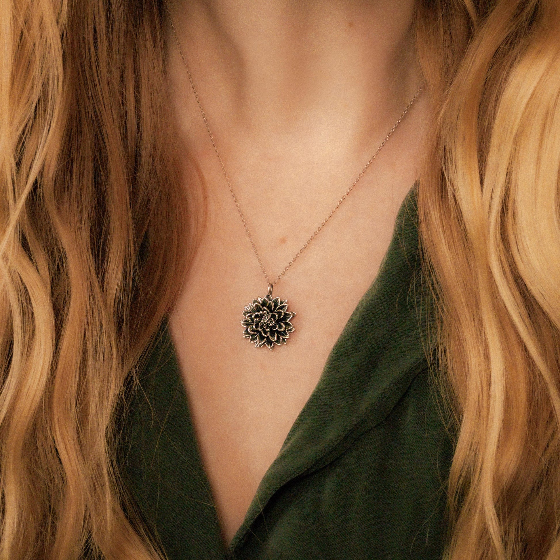 Dahlia Flower Necklace