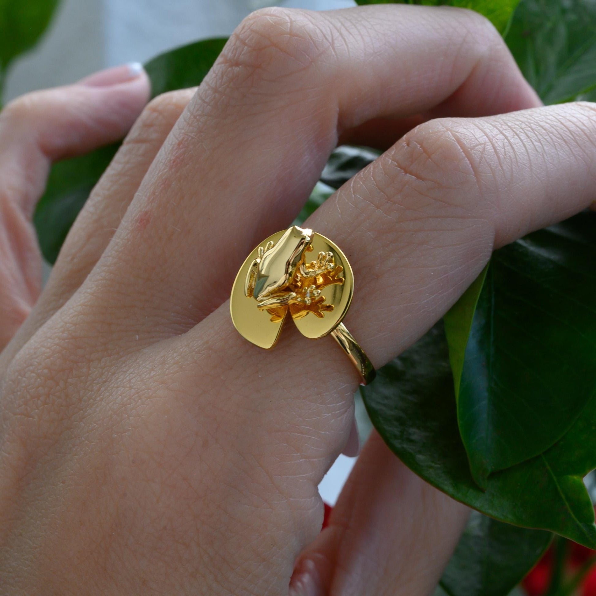 Frog and Lily Pad Fidget Ring