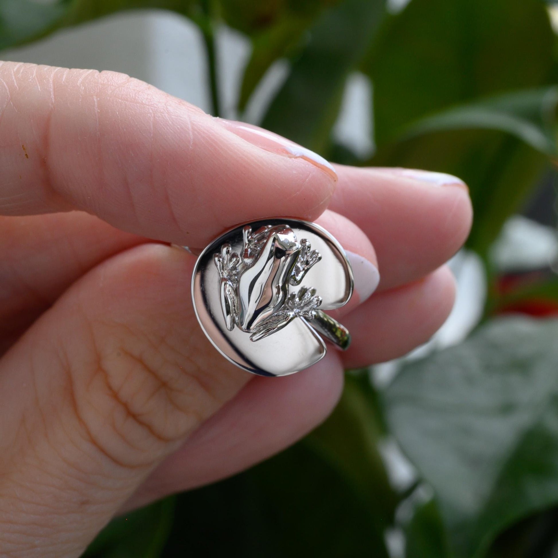 Frog and Lily Pad Fidget Ring