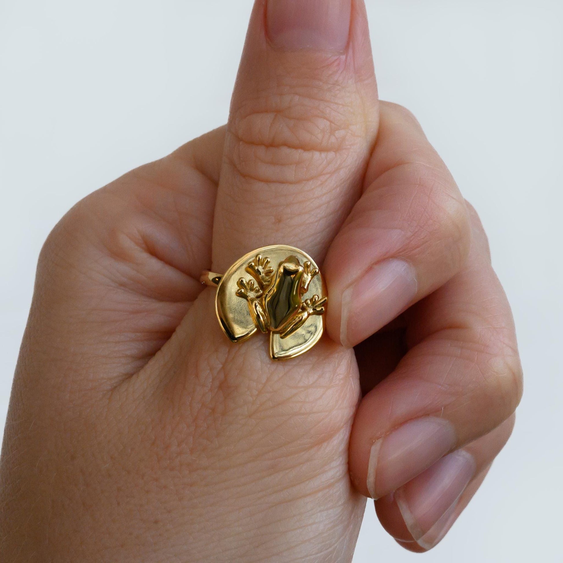 Frog and Lily Pad Fidget Ring