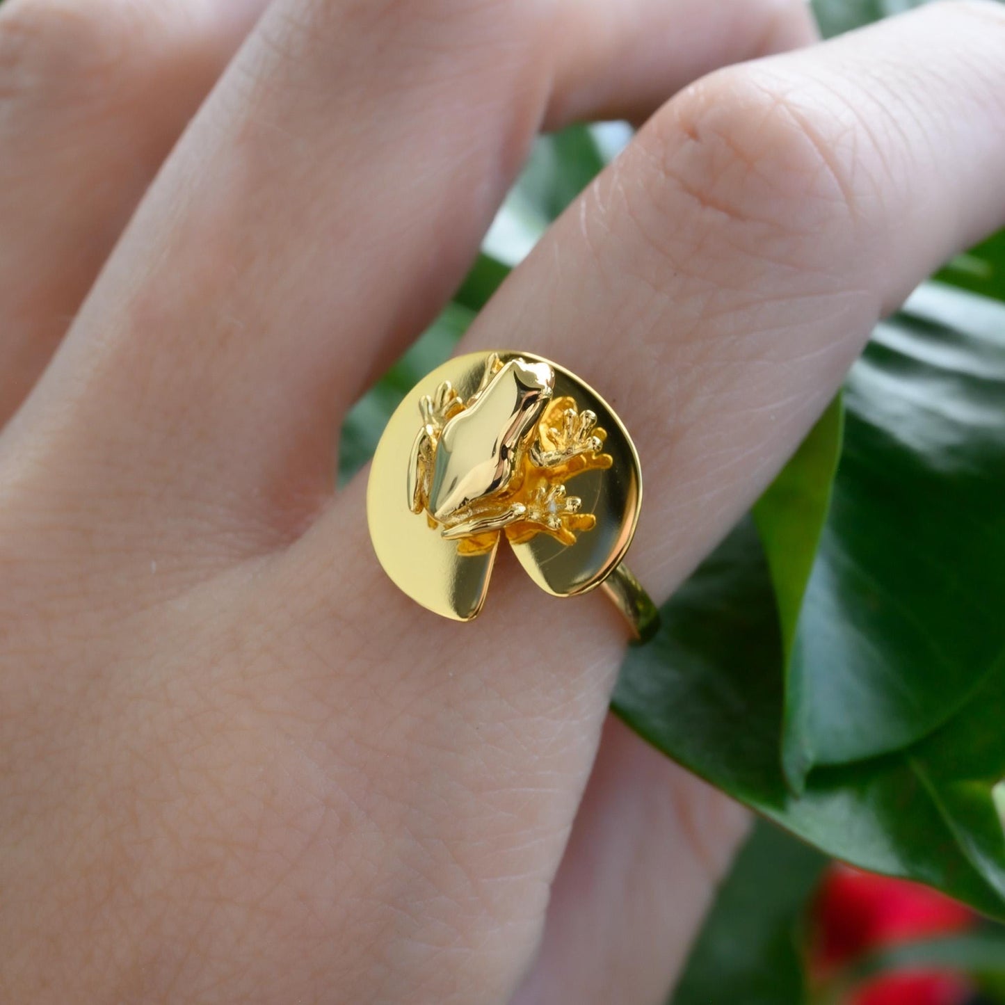Frog and Lily Pad Fidget Ring