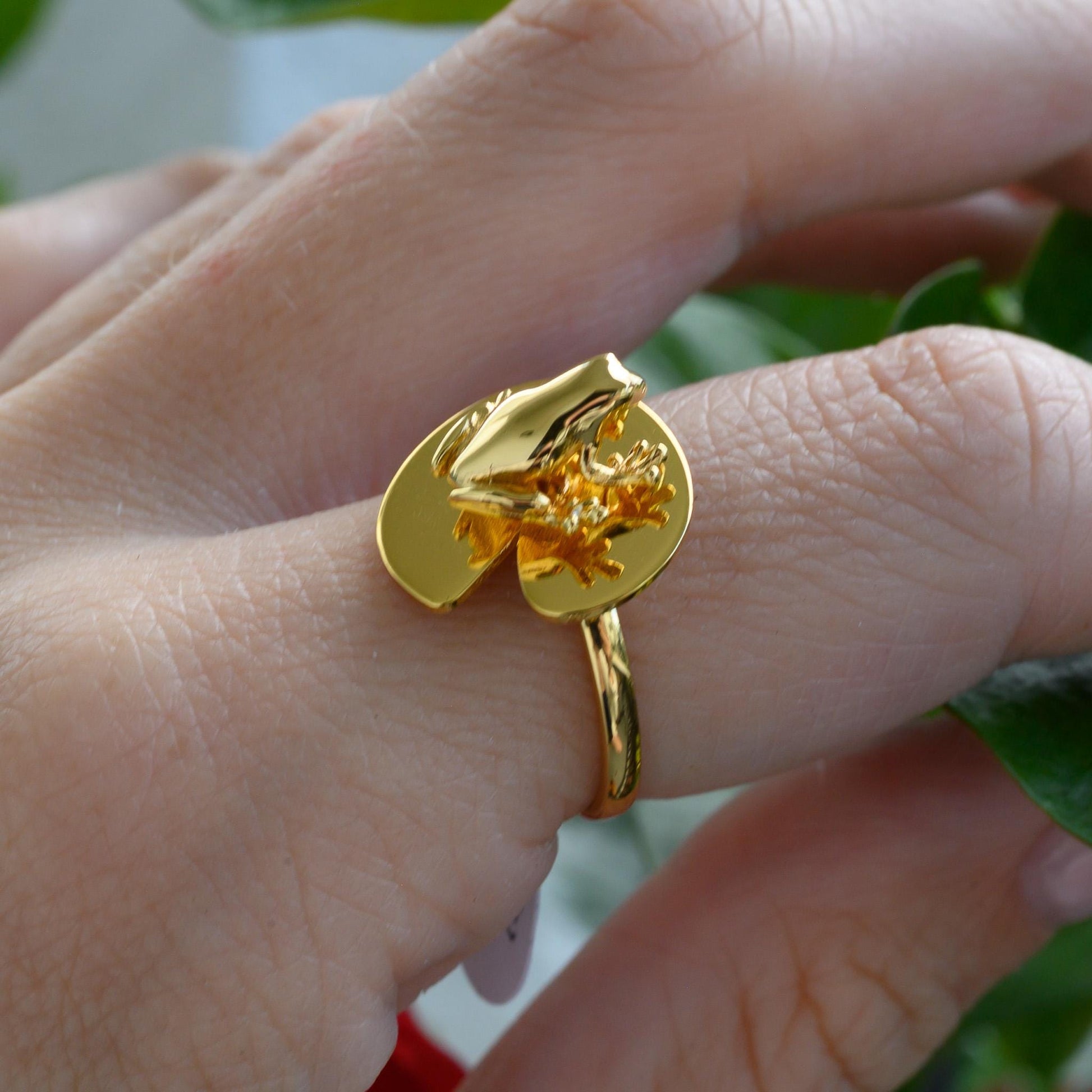 Frog and Lily Pad Fidget Ring
