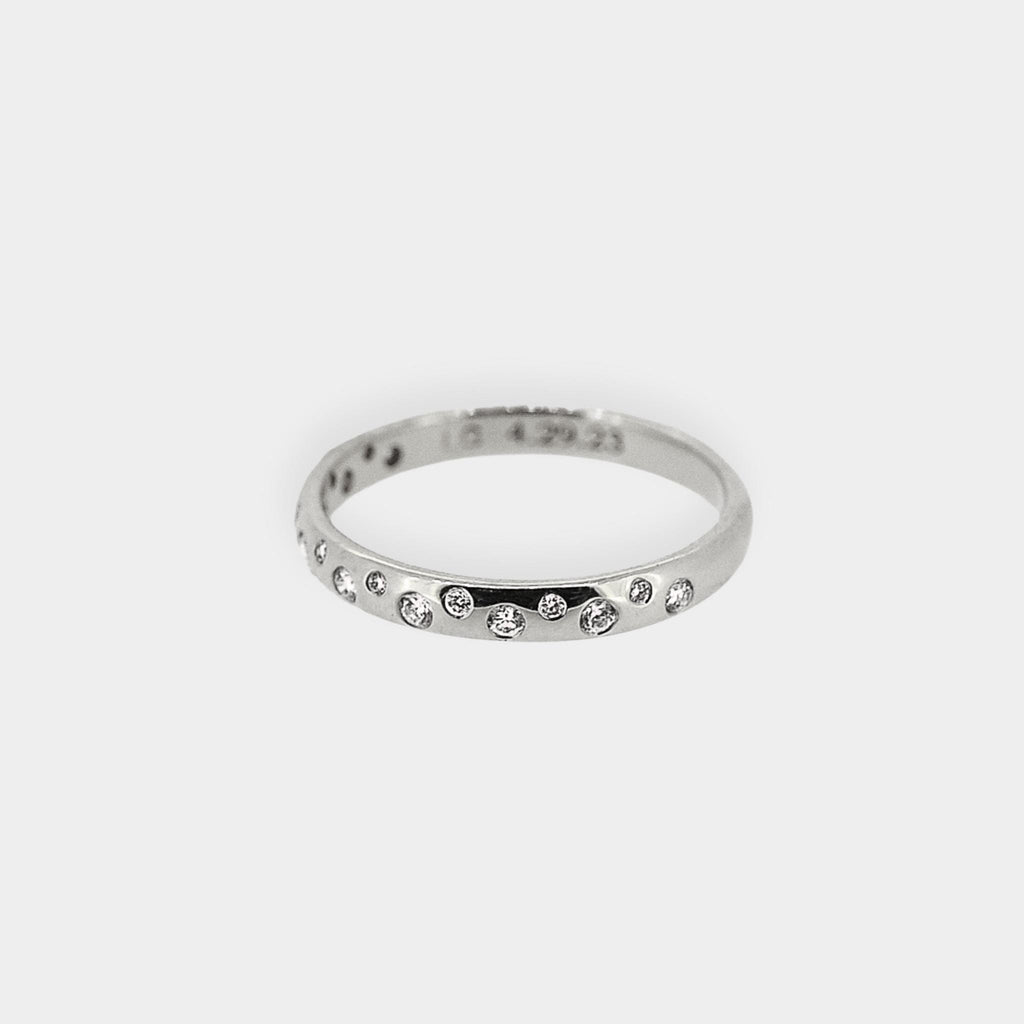 14K Gold Diamond Band – Natural Diamonds, Sizes 4-8.5, Custom Engraving
