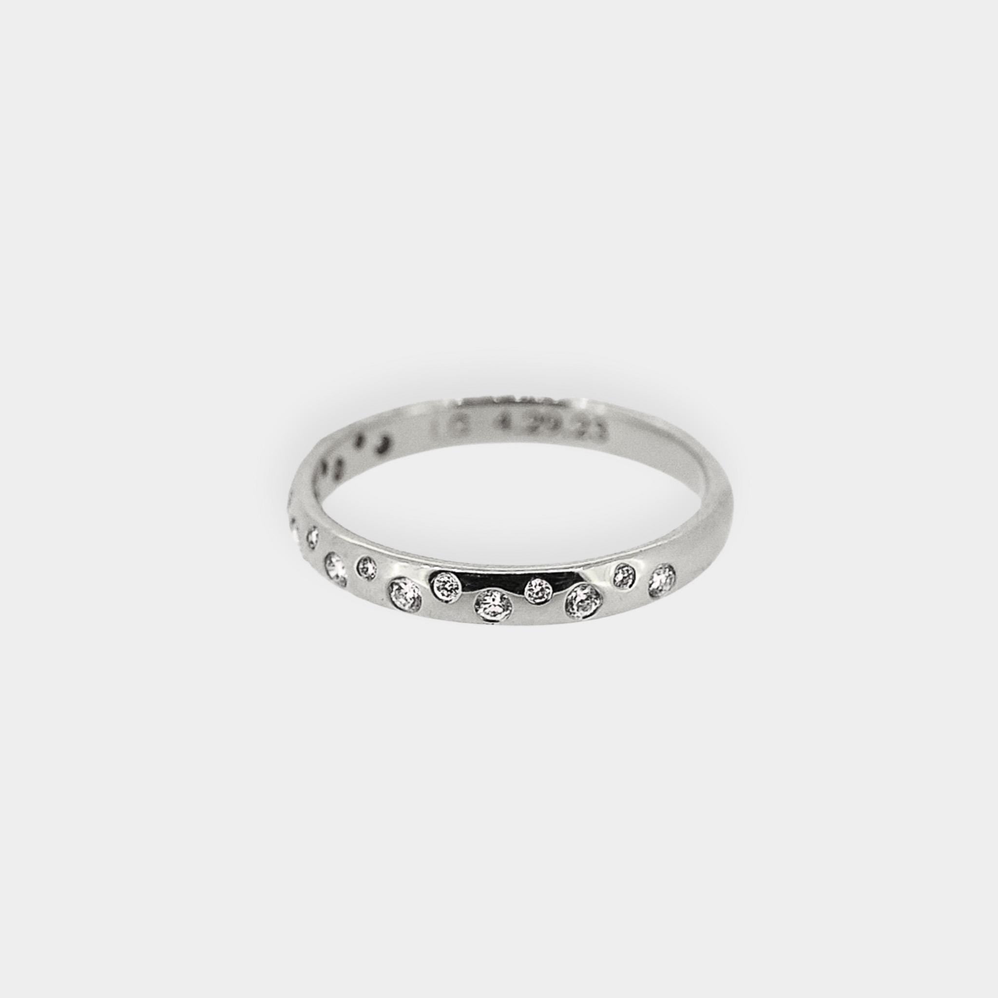 14K Gold Diamond Band – Natural Diamonds, Sizes 4-8.5, Custom Engraving